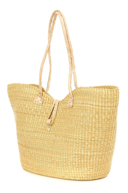 Ghanaian Harmony Tote with Braided Tassel Closure