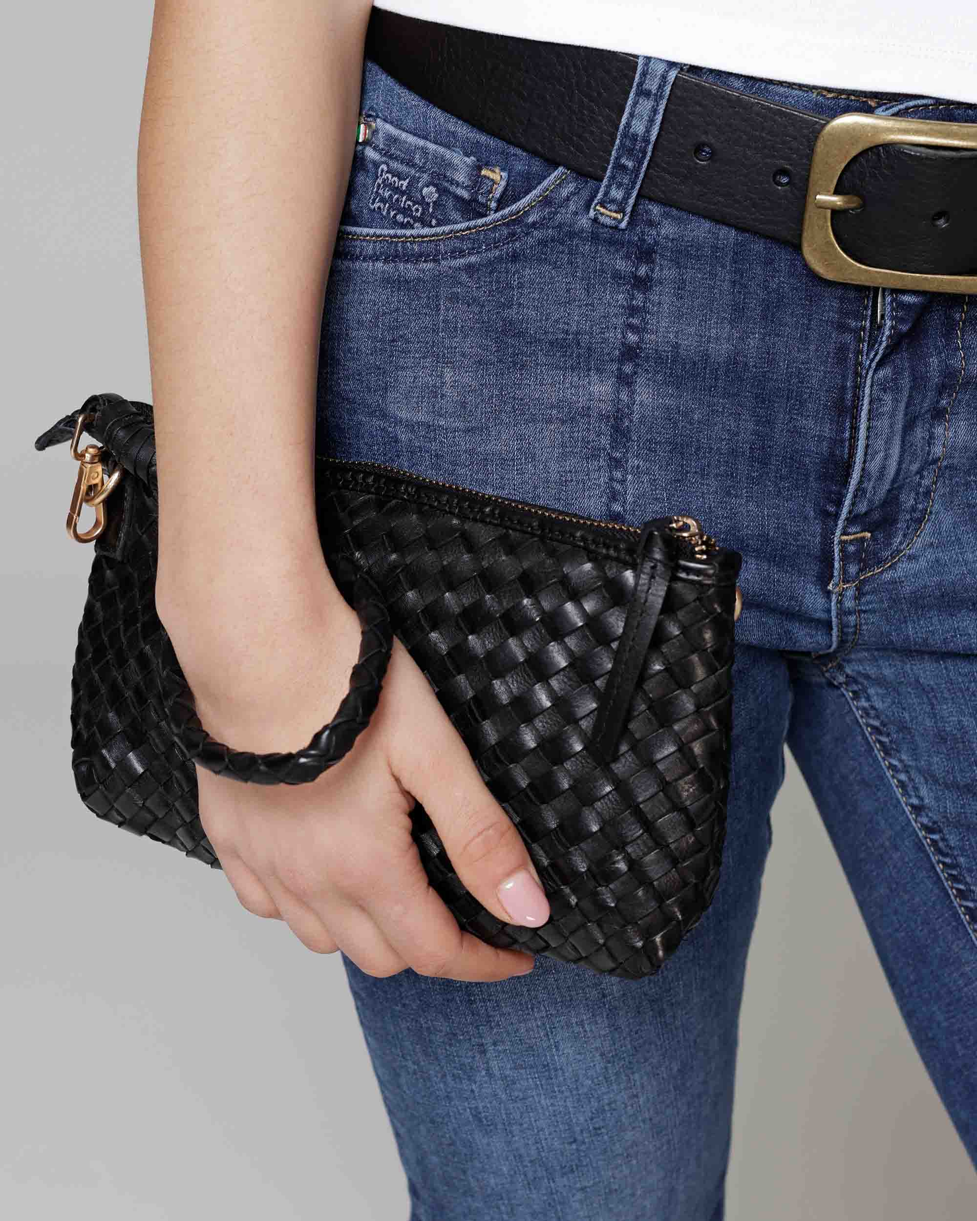 Fabrie | Woven Leather Crossbody Bag