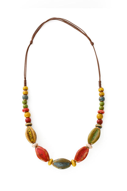 Ceramic Bead Adjustable Lulu Necklace