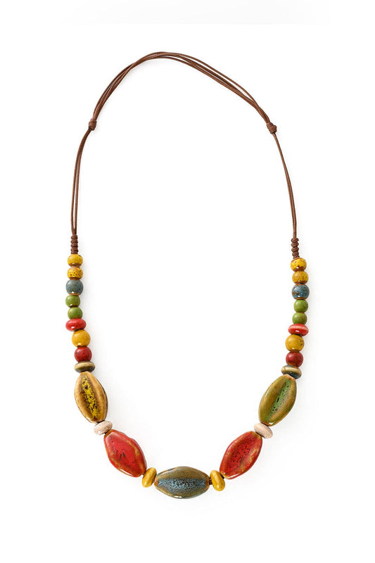 Ceramic Bead Adjustable Lulu Necklace