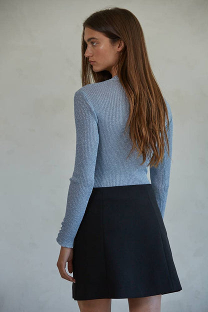 Knit Ribbed Sweater Bodysuit