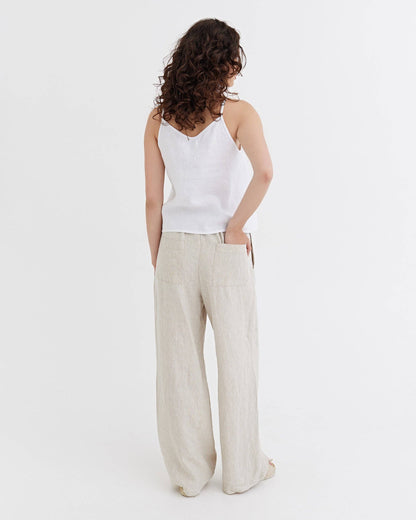 Linen Pants PEMBA in Natural melange