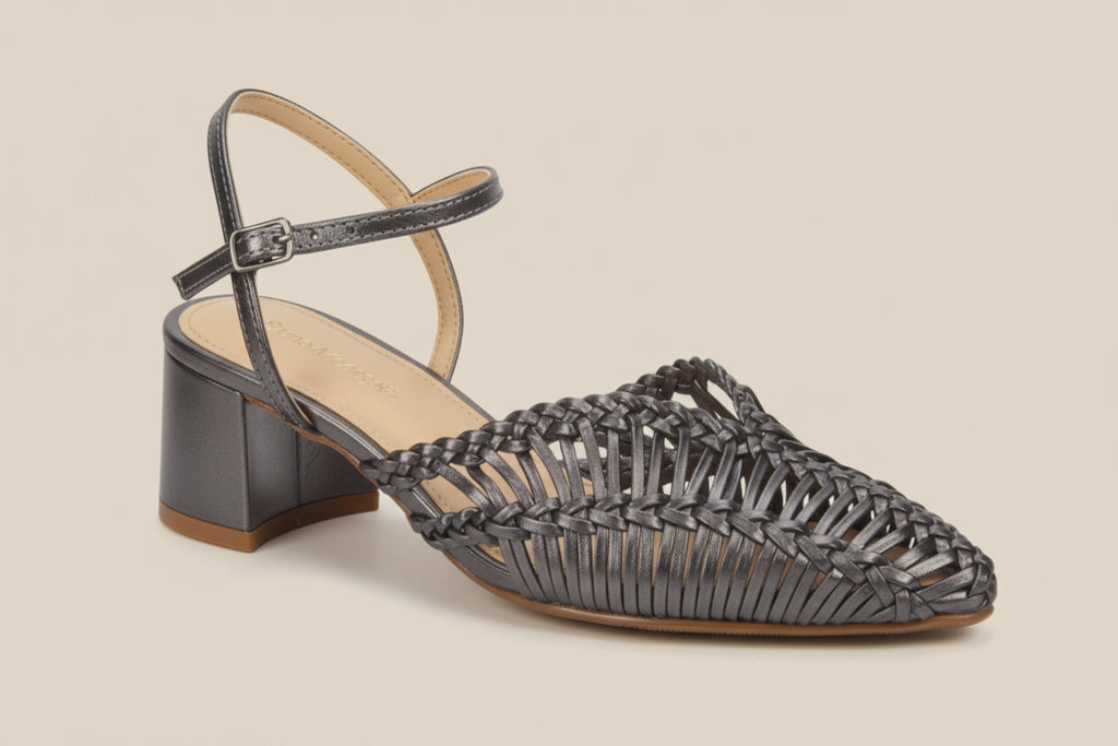 Caged Leather Sandal