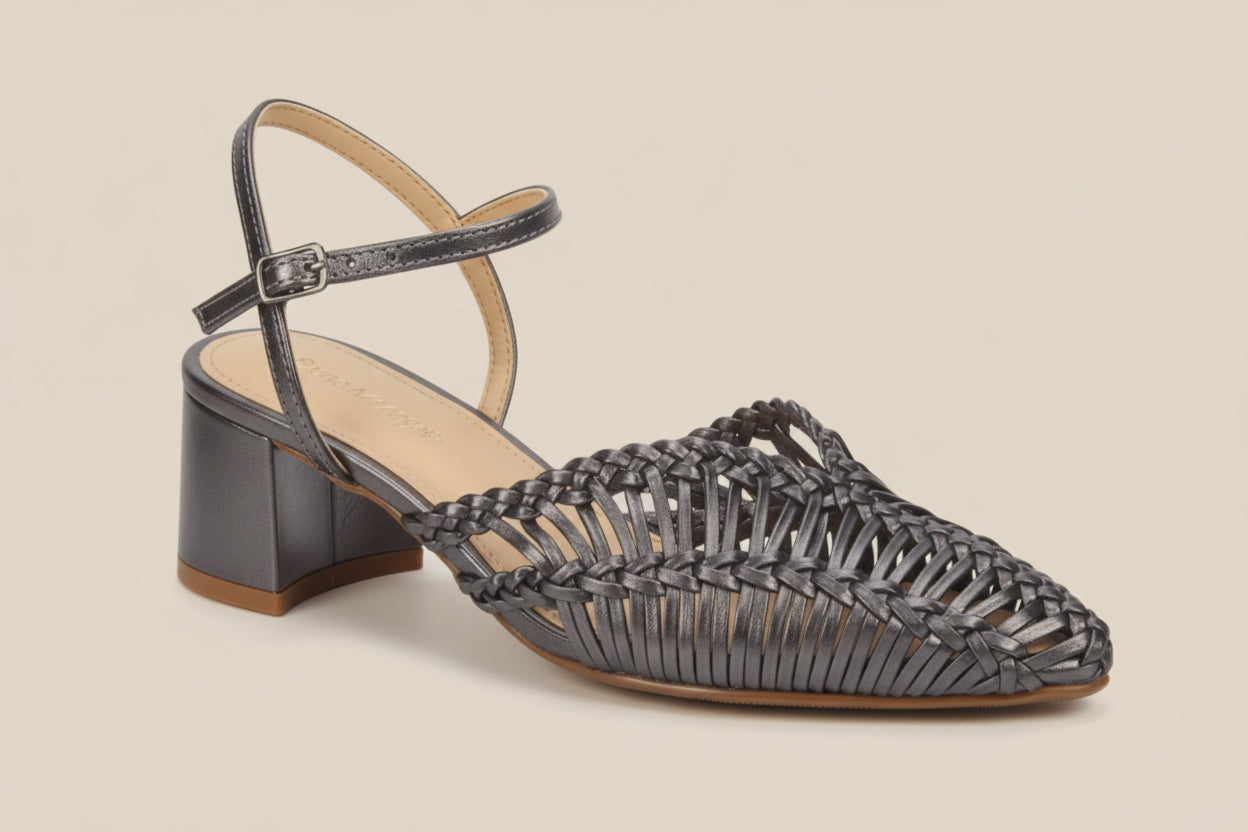 Caged Leather Sandal