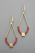 Faceted Carnelian Earrings