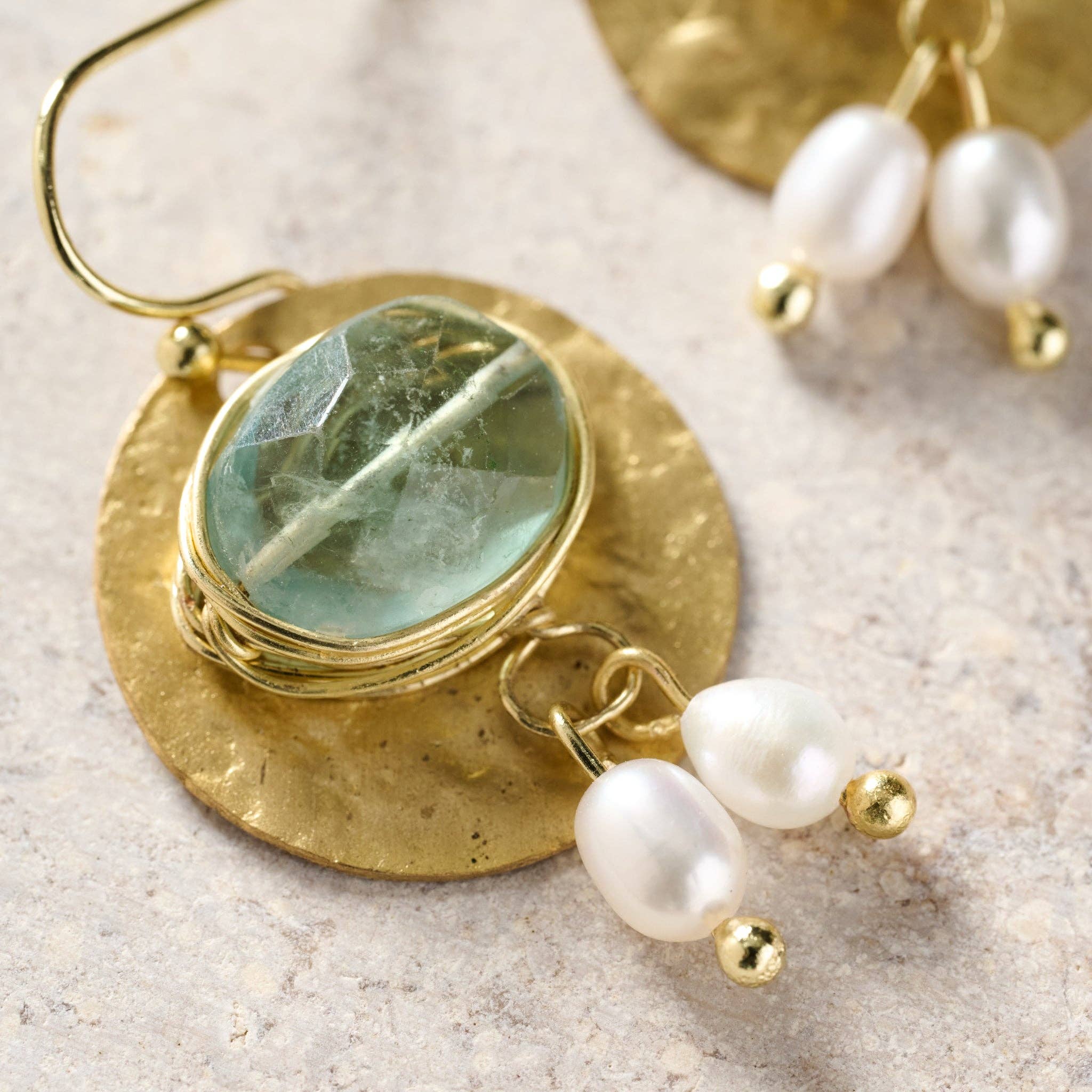Kabru Brass Drop Earrings