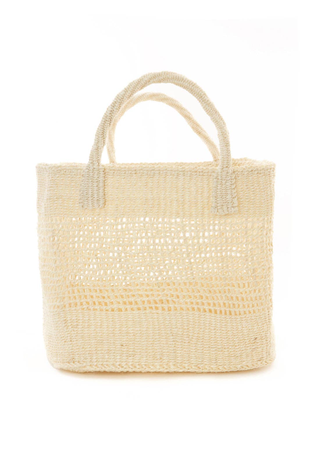 Natural Cream Lace Weave Square Sisal Baskets