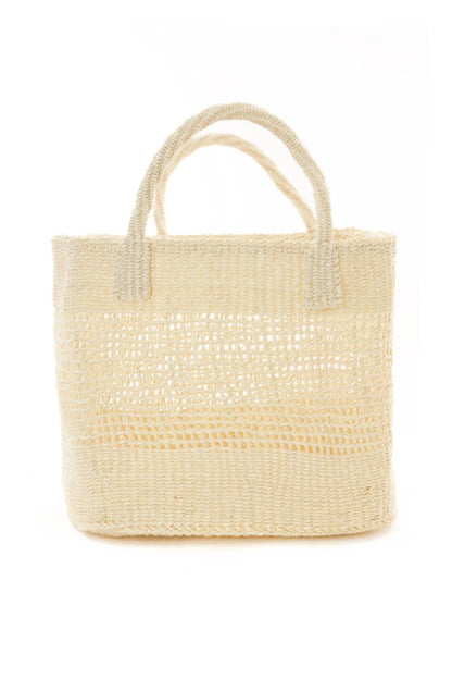 Natural Cream Lace Weave Square Sisal Baskets