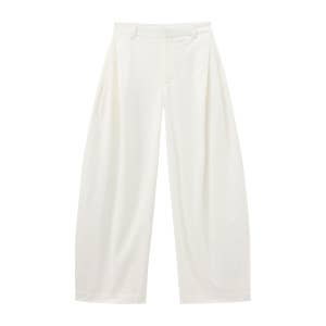 Wide-Leg Tapered Tailored Trousers