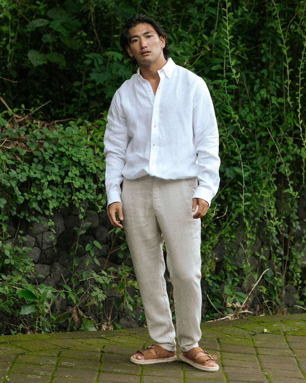 Linen Pants SOGLIO in Natural