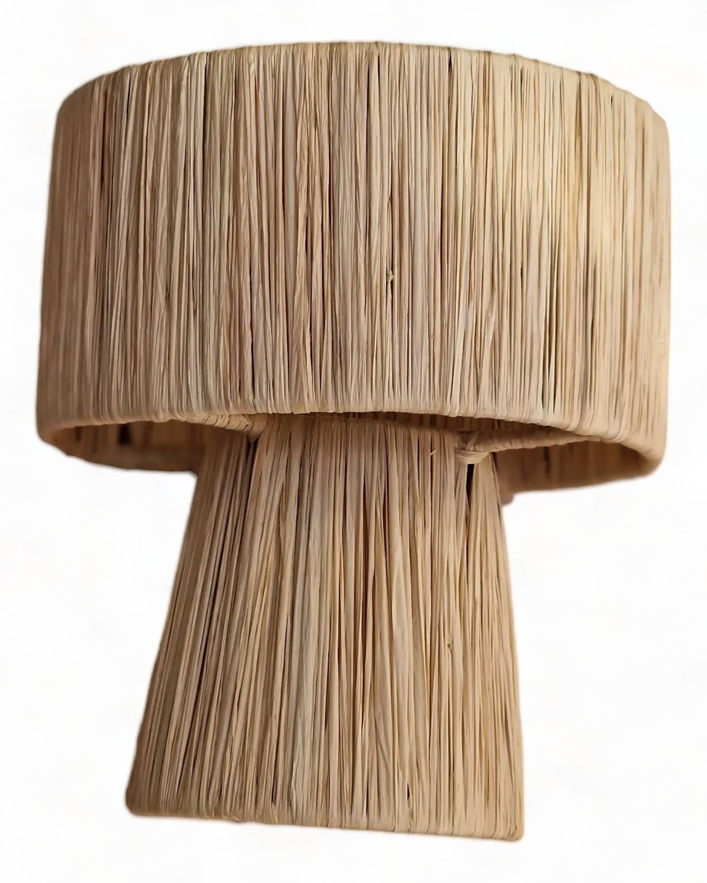 Natural raffia lamp, raffia lampshade, TABLE LAMPSHADES
