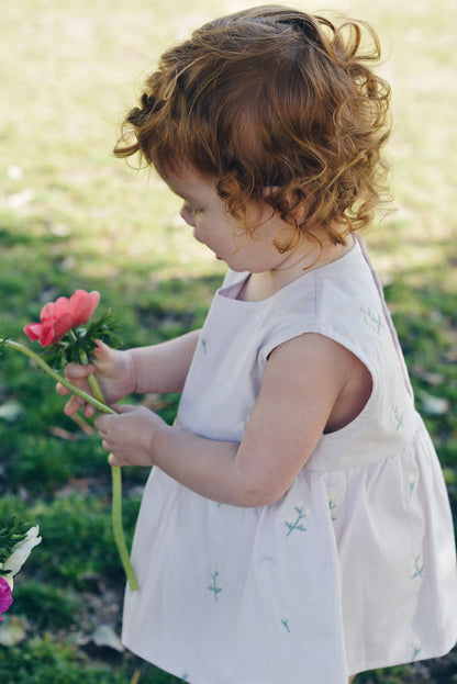 Baby Flower Embroidered Romper 100% Cotton OEKO-TEX