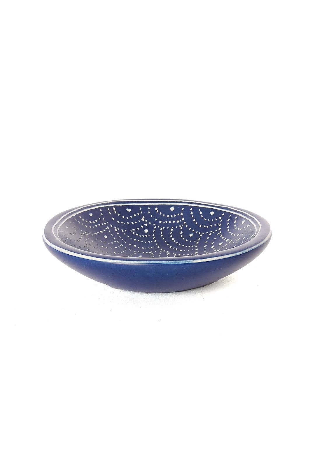 Blue Deco Dot Soapstone Round Dish