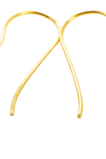 Triangle Open Frame Gemstone Earrings