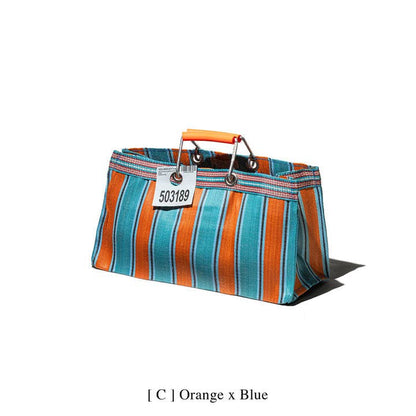 RECYCLED PLASTIC STRIPE BAG - Wide