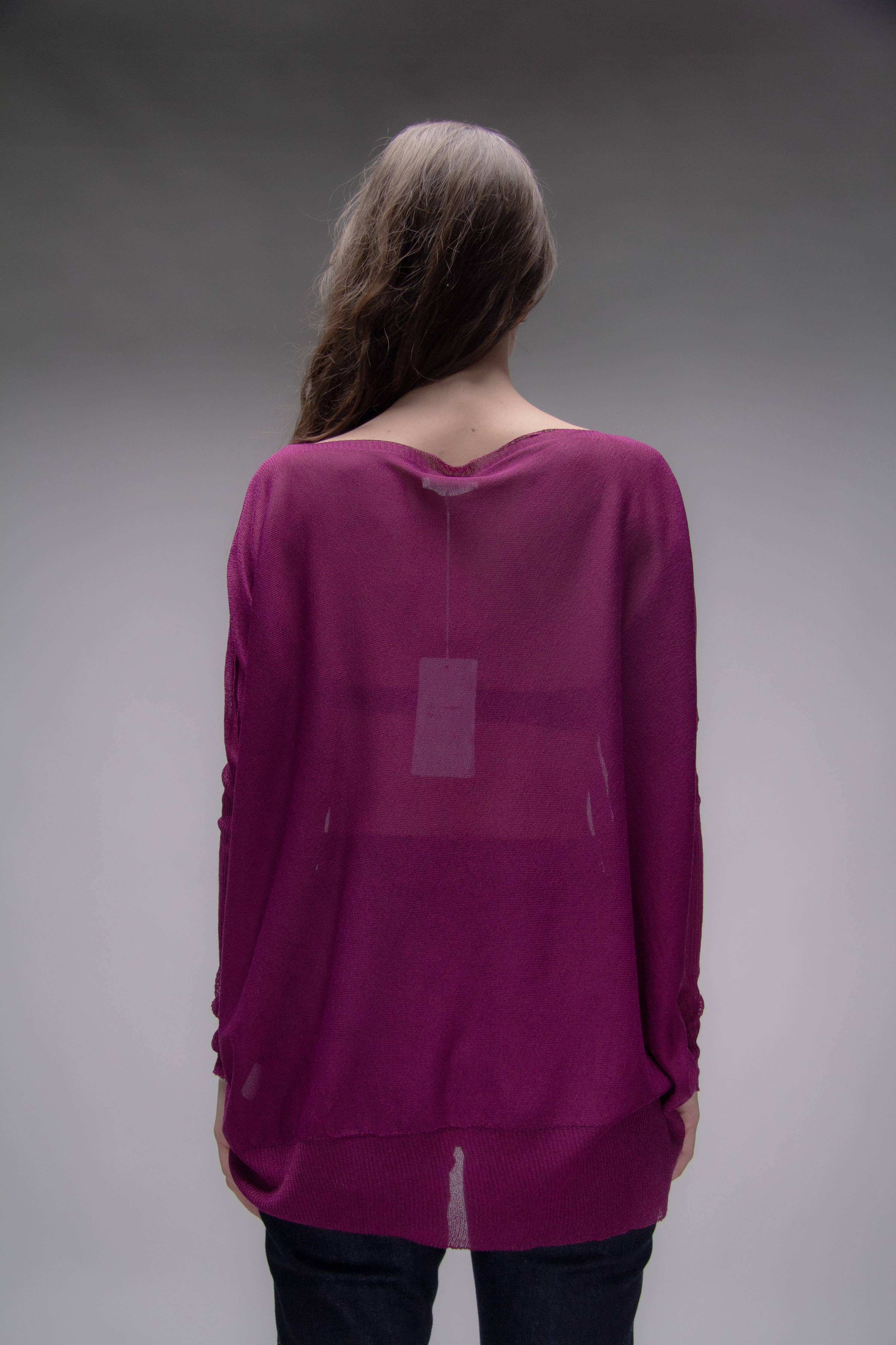 Maxi Sheer Knit Pullover