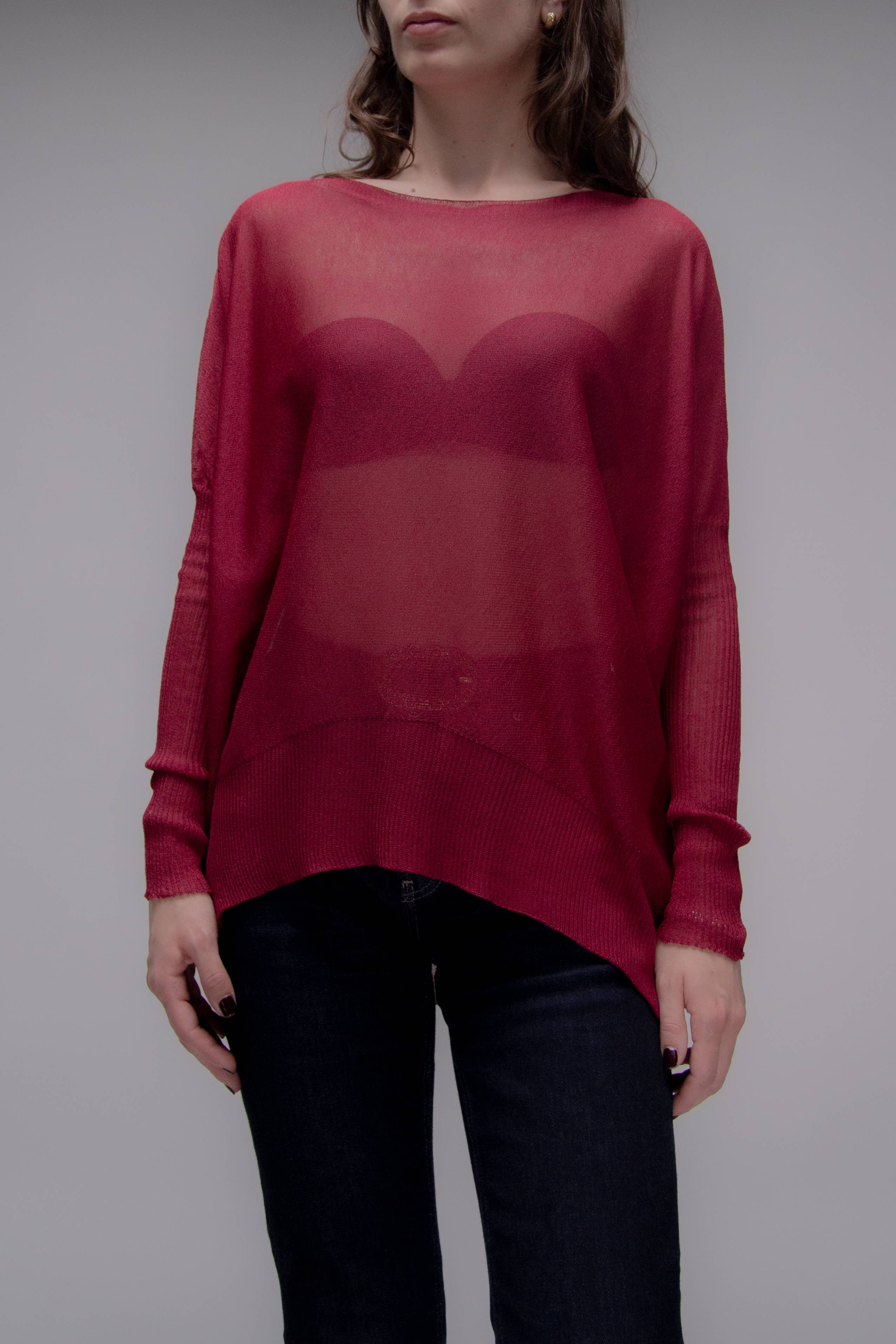 Maxi Sheer Knit Pullover