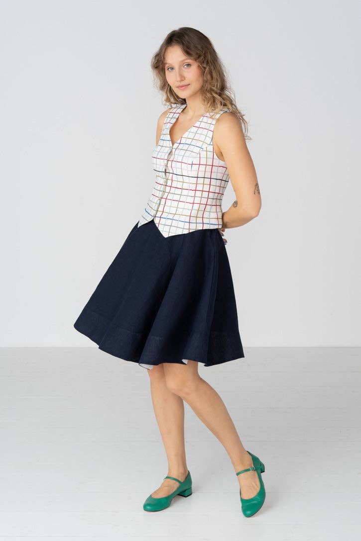 Linen Wrap Skirt