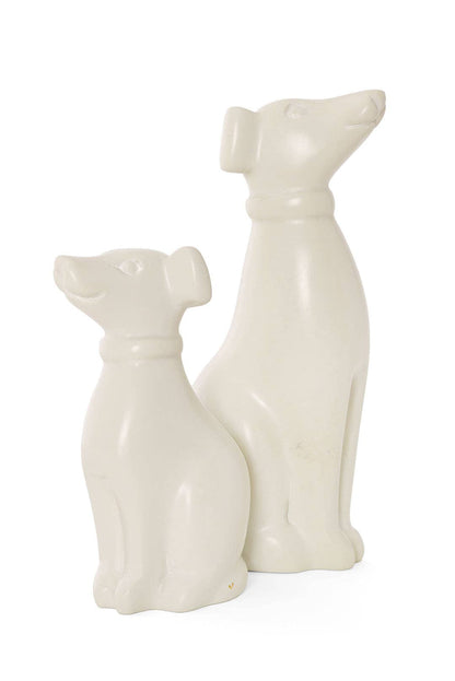 Large All Natural Soapstone Dog Sculpture
