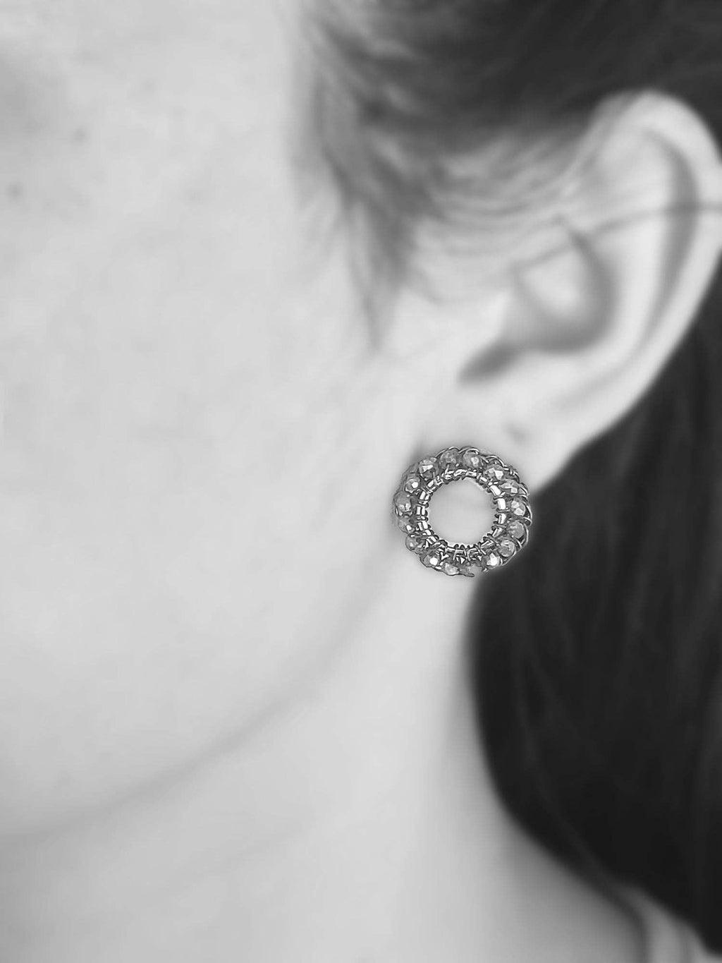 Pearl & Gold Molly Handmade Crochet Earrings