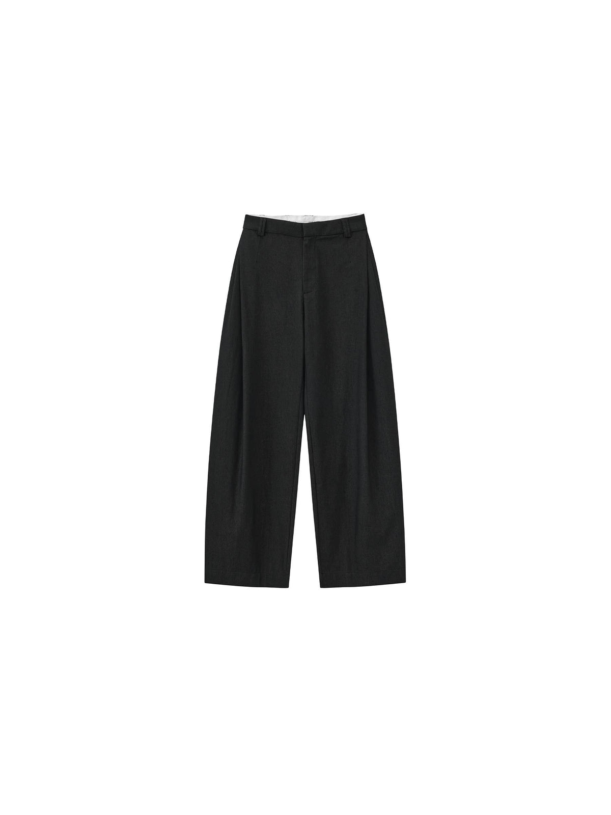 Wide-Leg Tapered Tailored Trousers