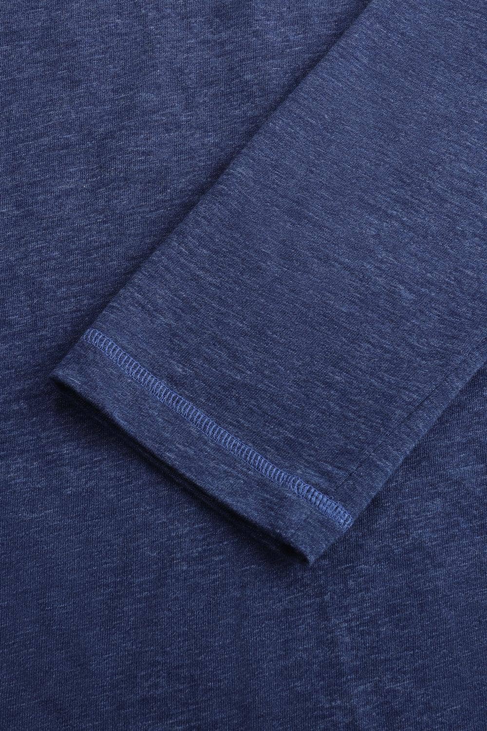 Men’s Polished Long-Sleeve Polo - Maritime Blue