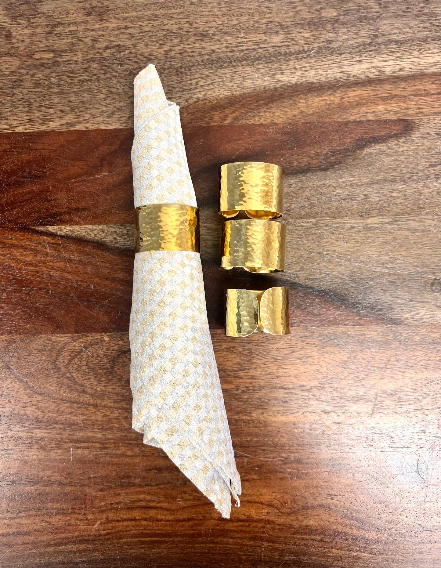 Napkin Rings, brass
