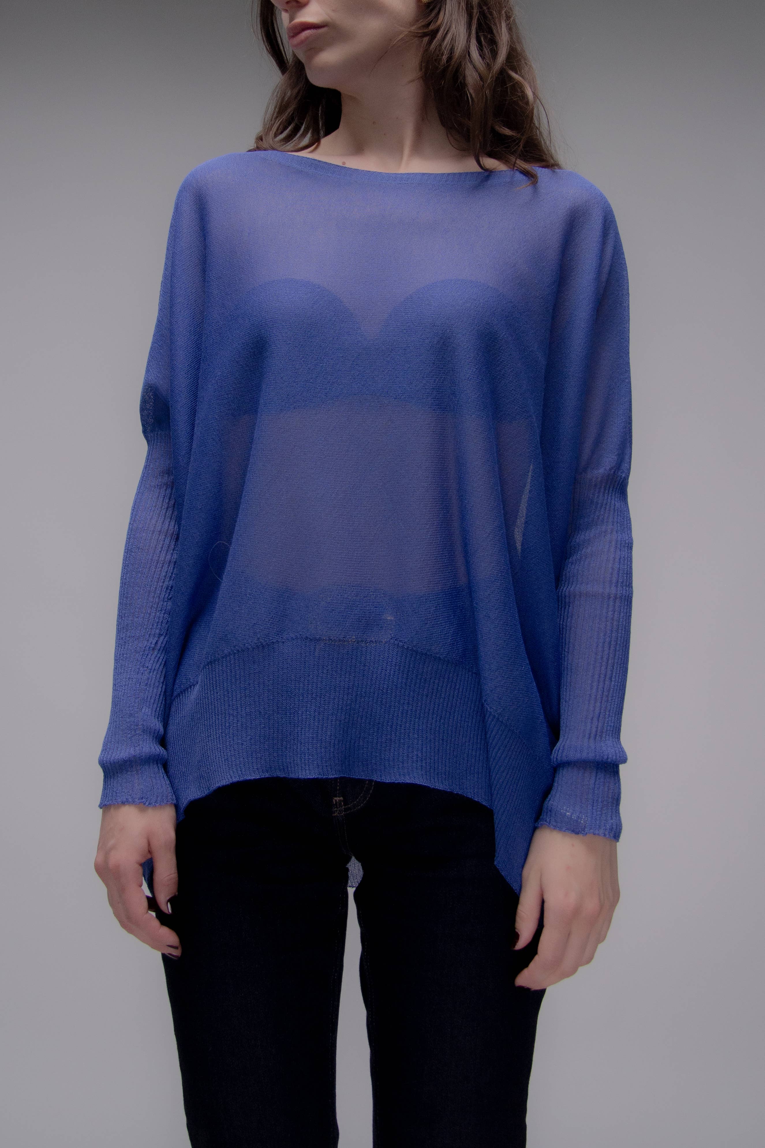 Maxi Sheer Knit Pullover