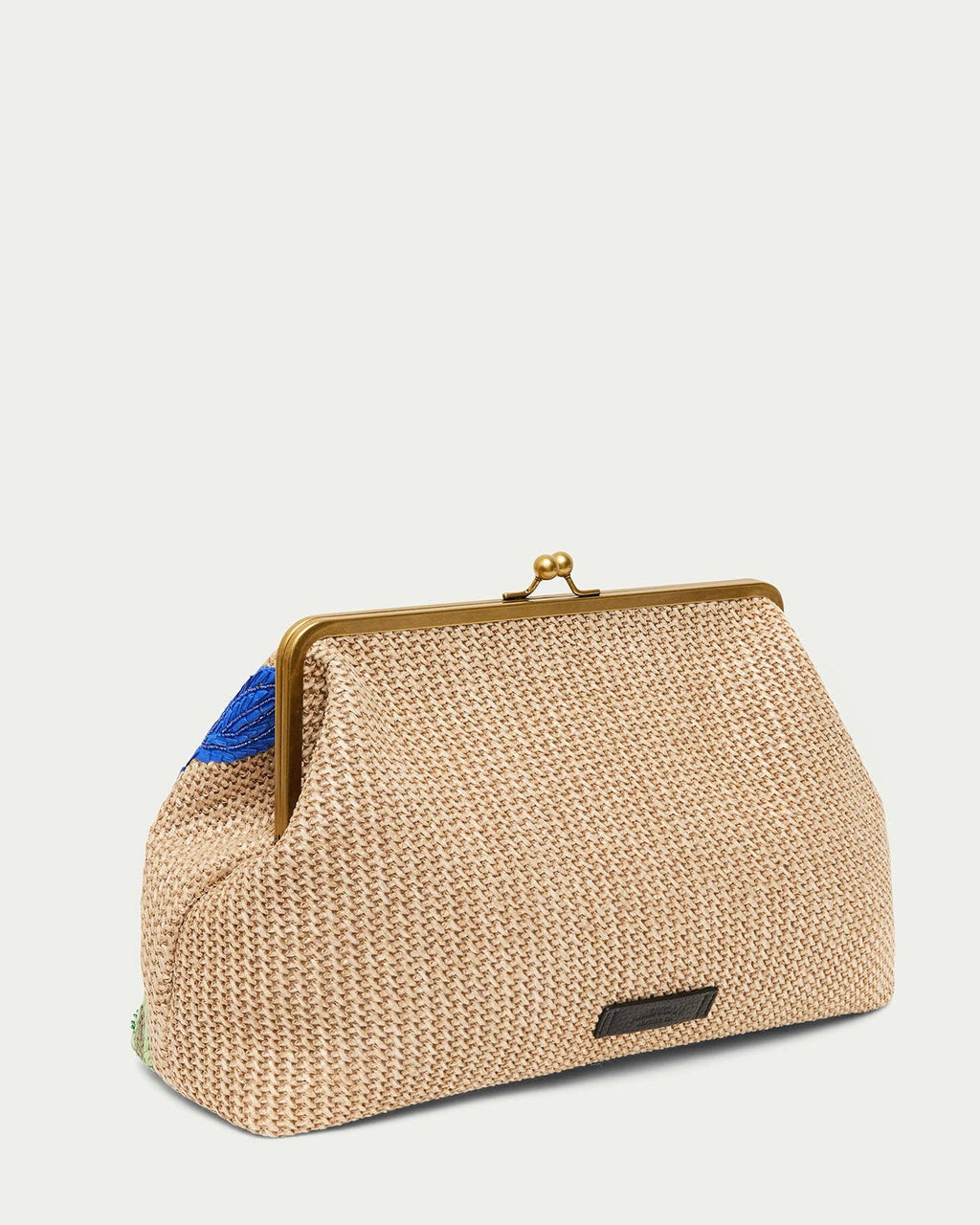 Lagoon Raffia Clutch
