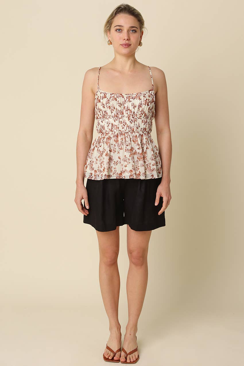 Lami Essential Flow Linen Shorts: Lt Khaki / L