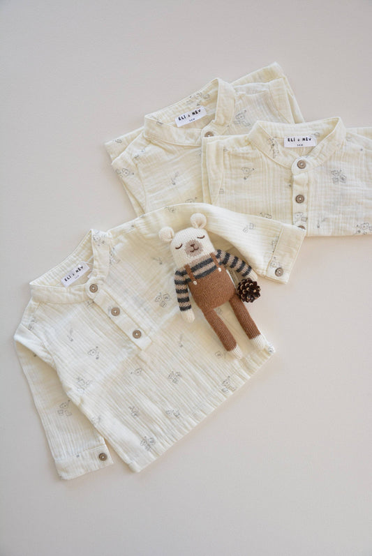 Baby / Kids Muslin Shirt with Gardening Pattern 100% Cotton