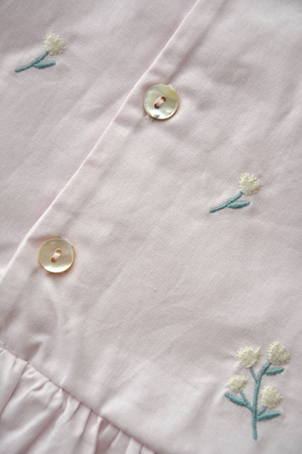 Baby Flower Embroidered Romper 100% Cotton OEKO-TEX