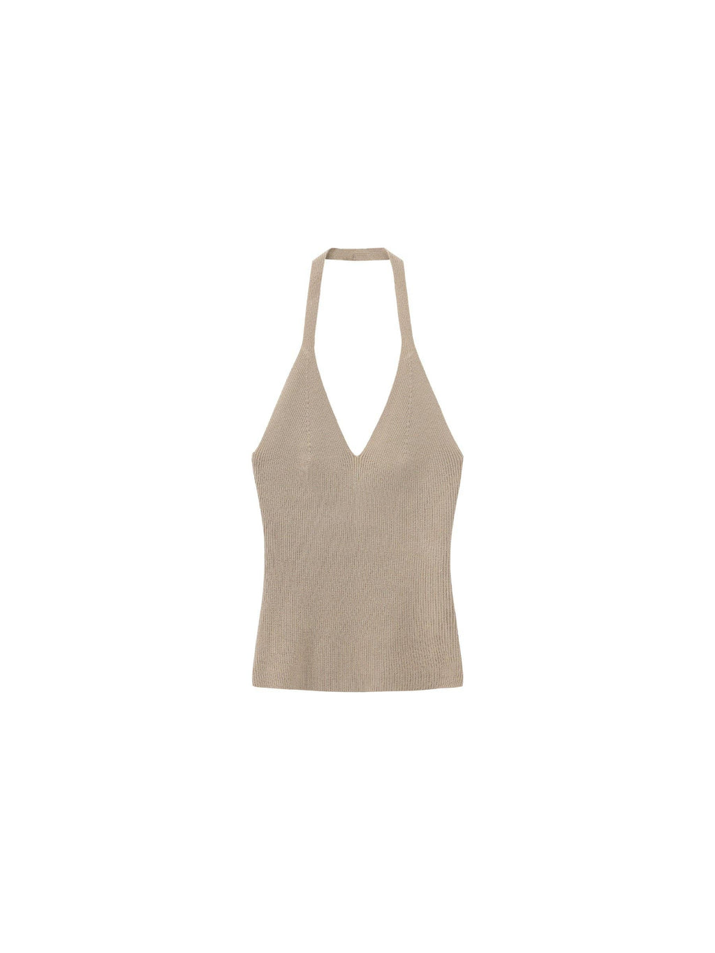 CUBIC Wool Blend Knit Halter Neck Top