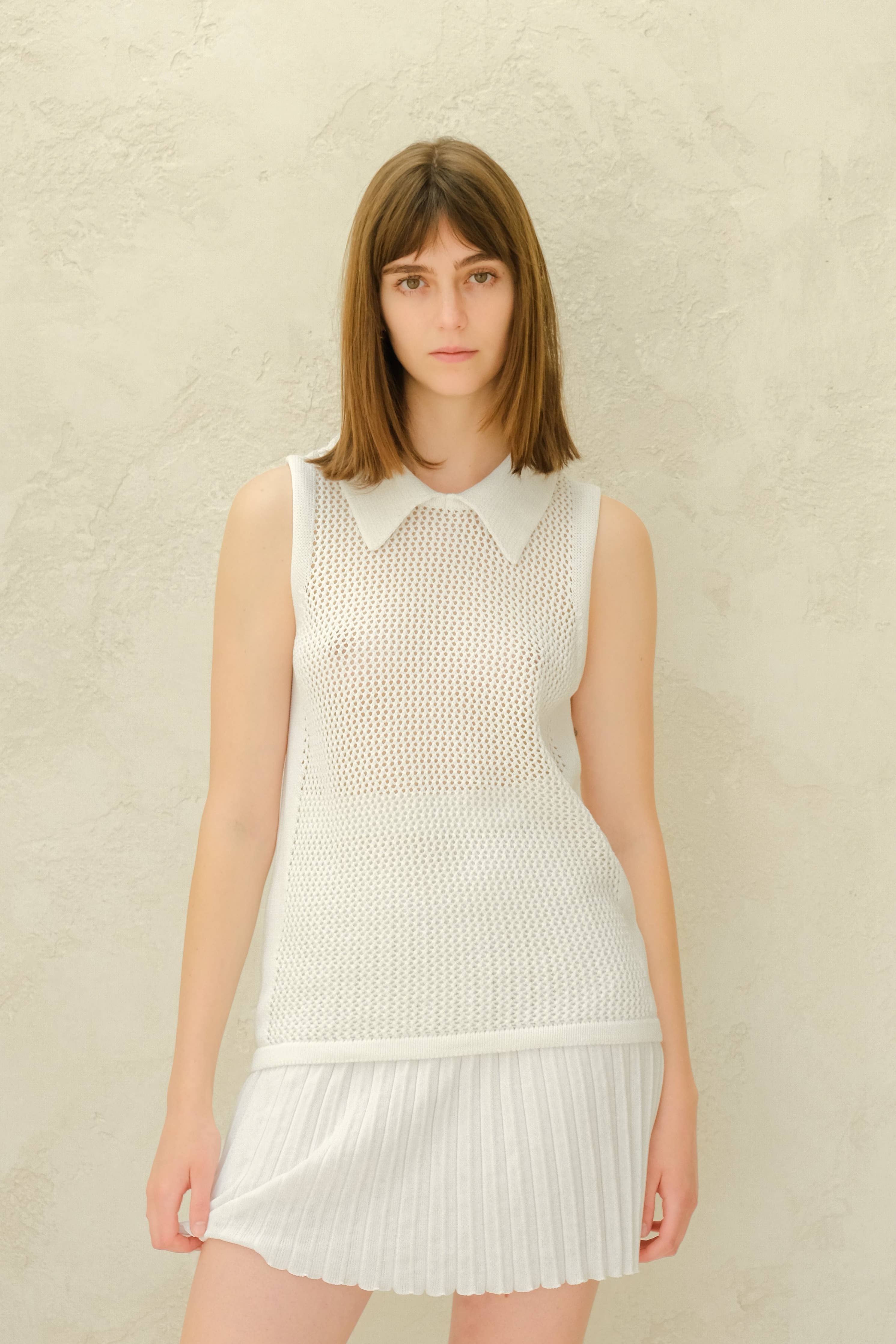 Crochet cotton tank top