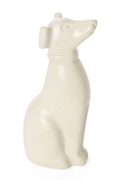 Large All Natural Soapstone Dog Sculpture