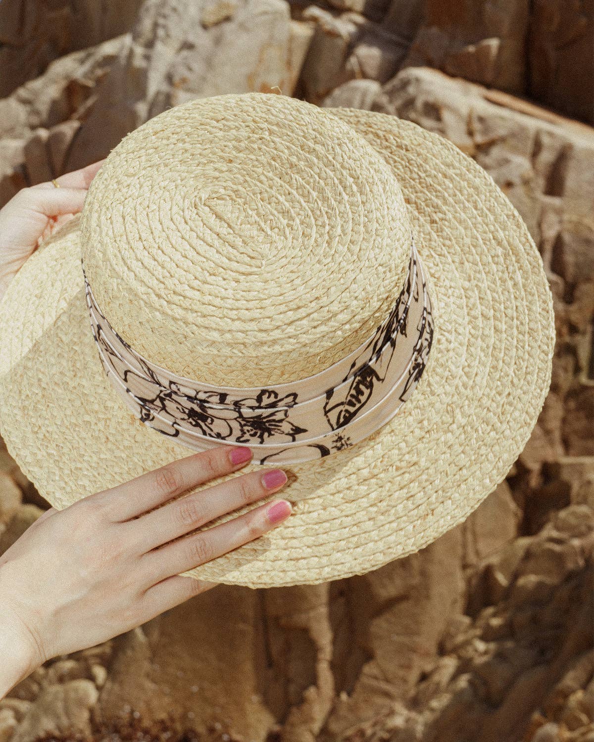 Island Sun Hat with Ribbon Band