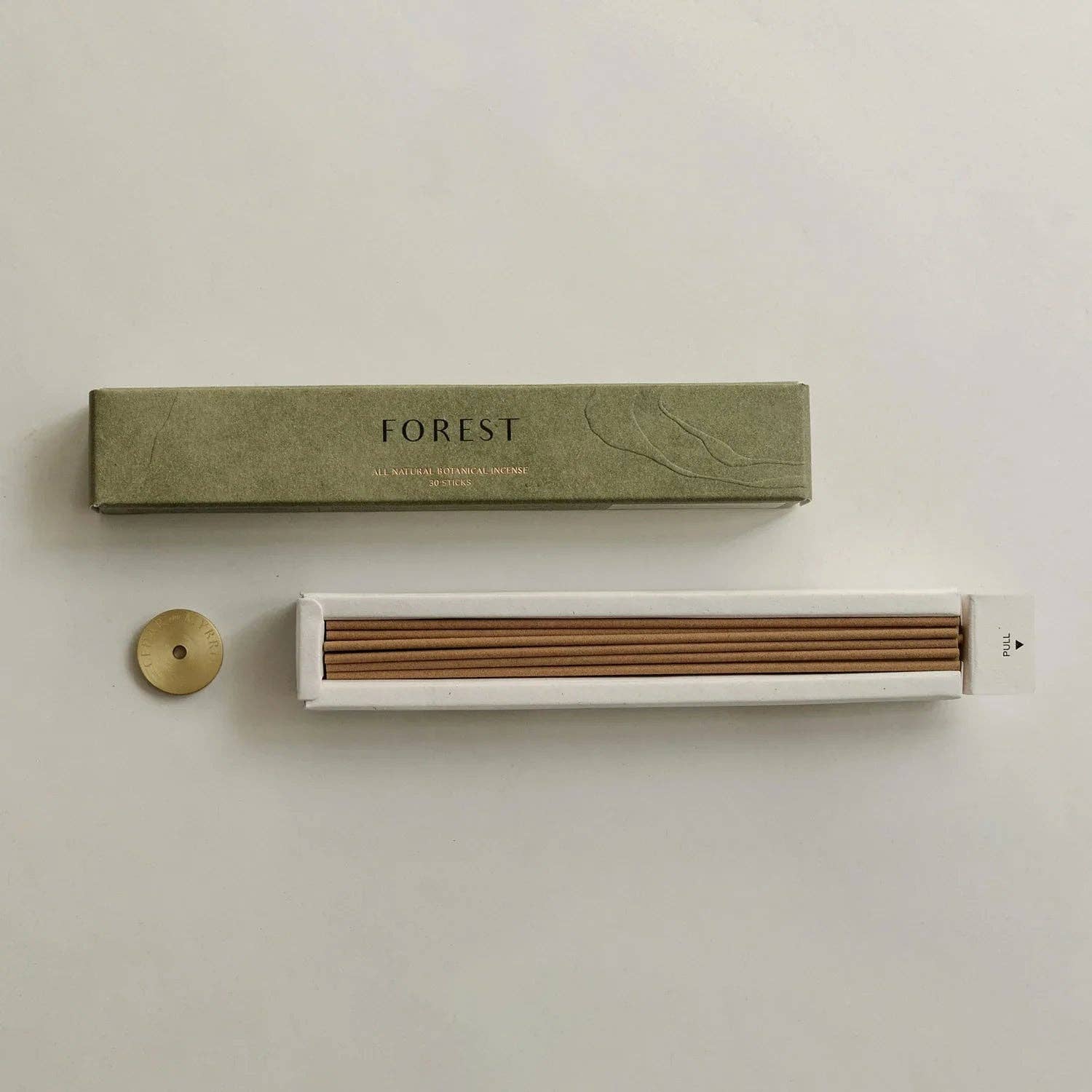 Aged Indian Sandalwood Incense Stick Set – 30 Sticks with Brass Holder