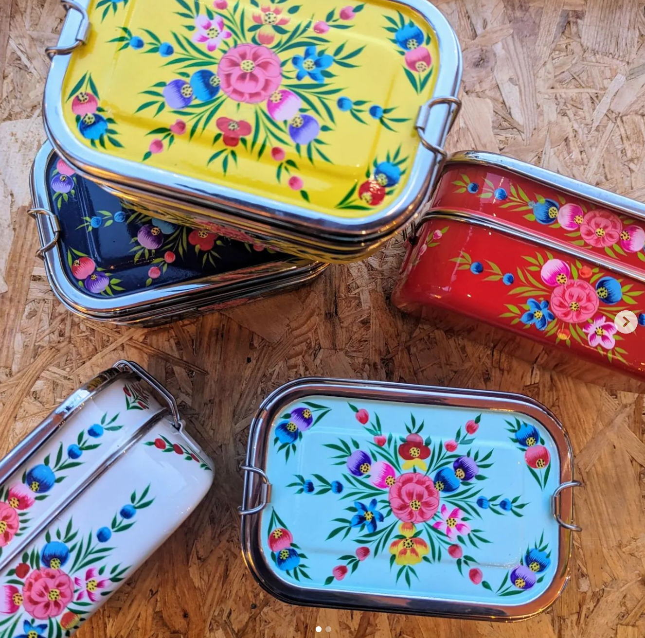 Pastel Blue & Pink Floral Lunchbox