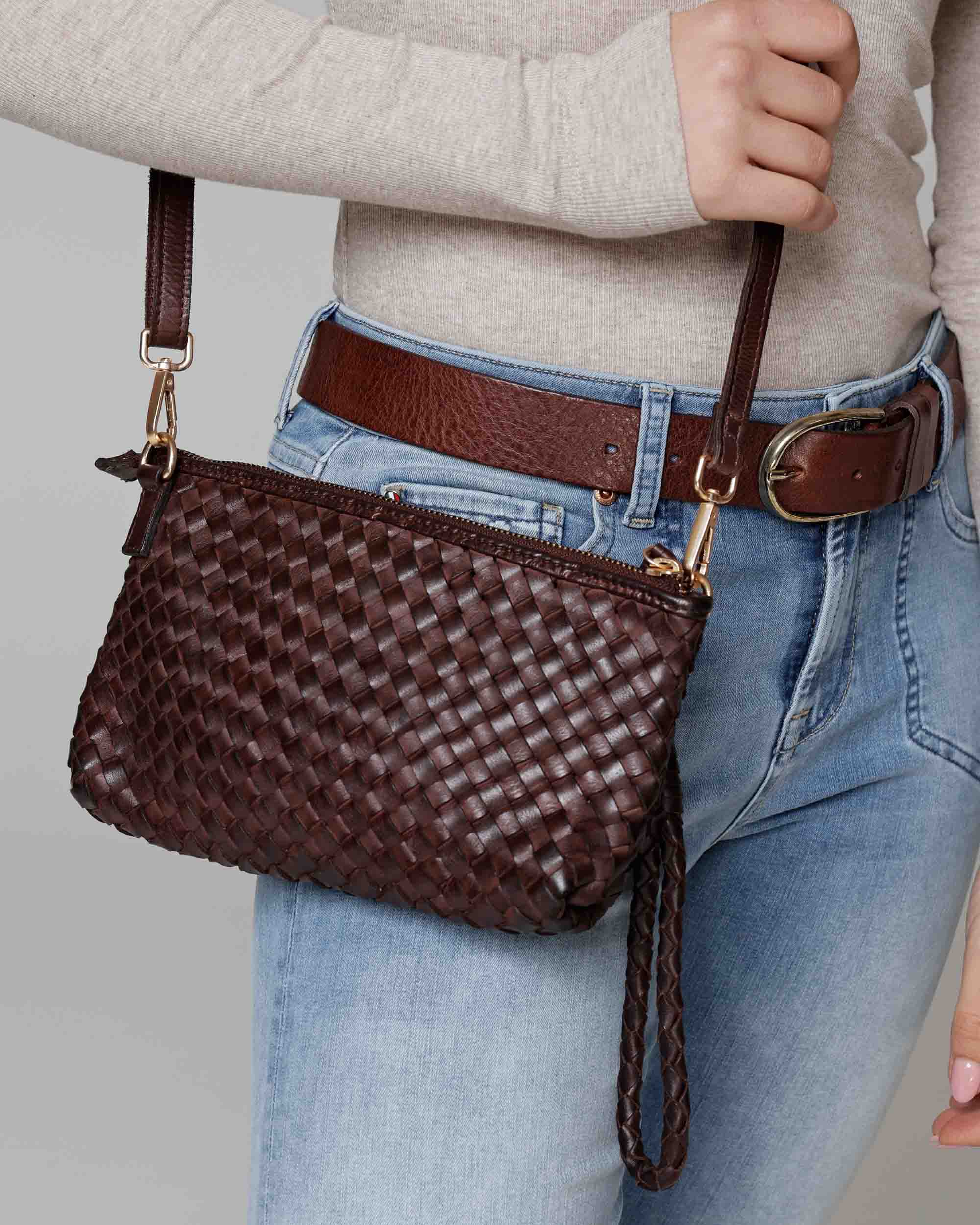 Fabrie | Woven Leather Crossbody Bag