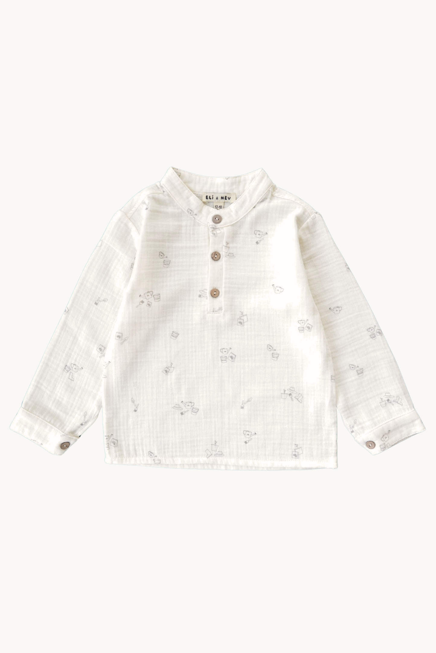 Baby / Kids Muslin Shirt with Gardening Pattern 100% Cotton