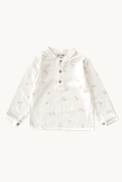 Baby / Kids Muslin Shirt with Gardening Pattern 100% Cotton
