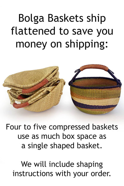 Midnight and Natural Checkered Bolga Basket