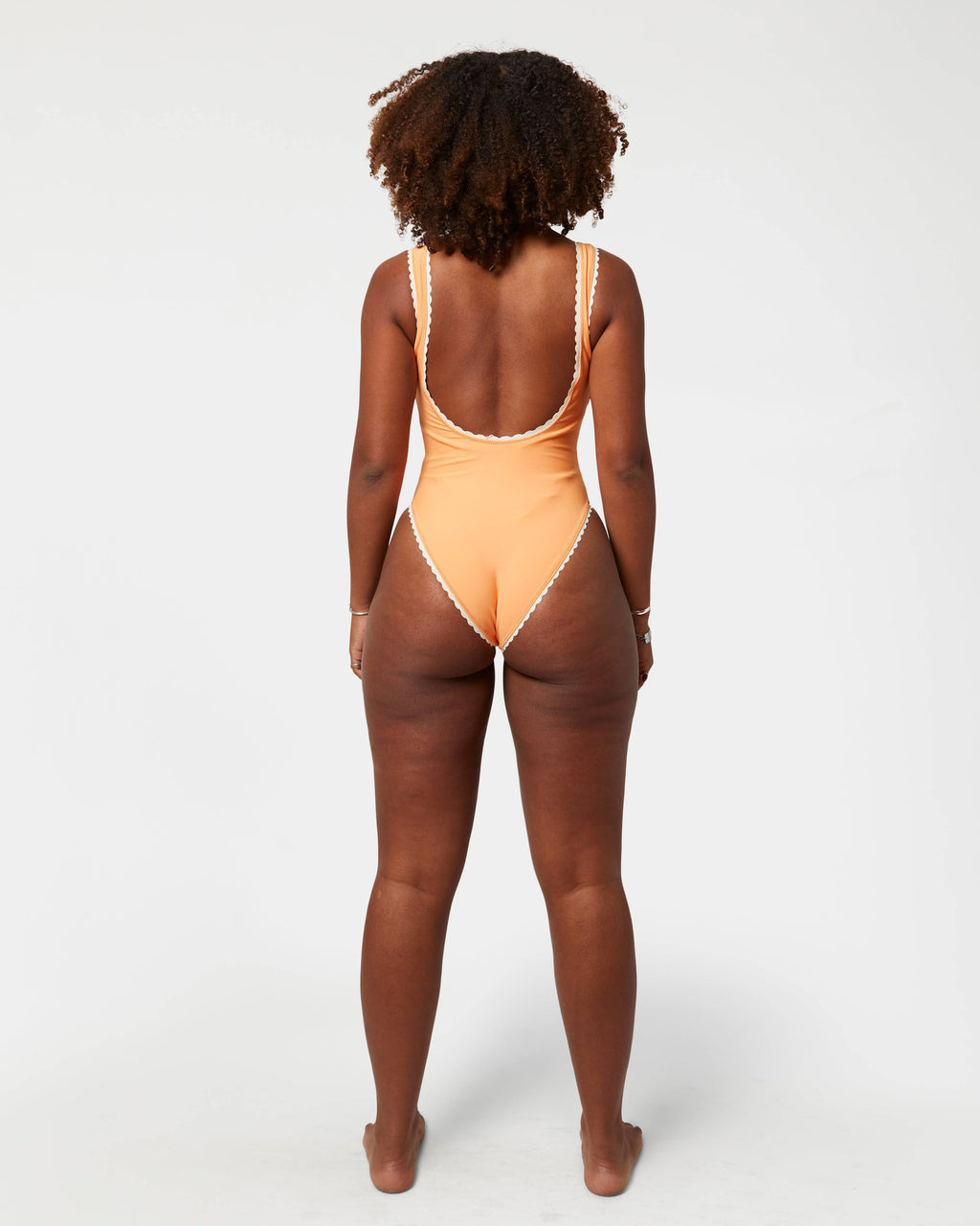 Cabana Stripe One-Piece in Orange Pop