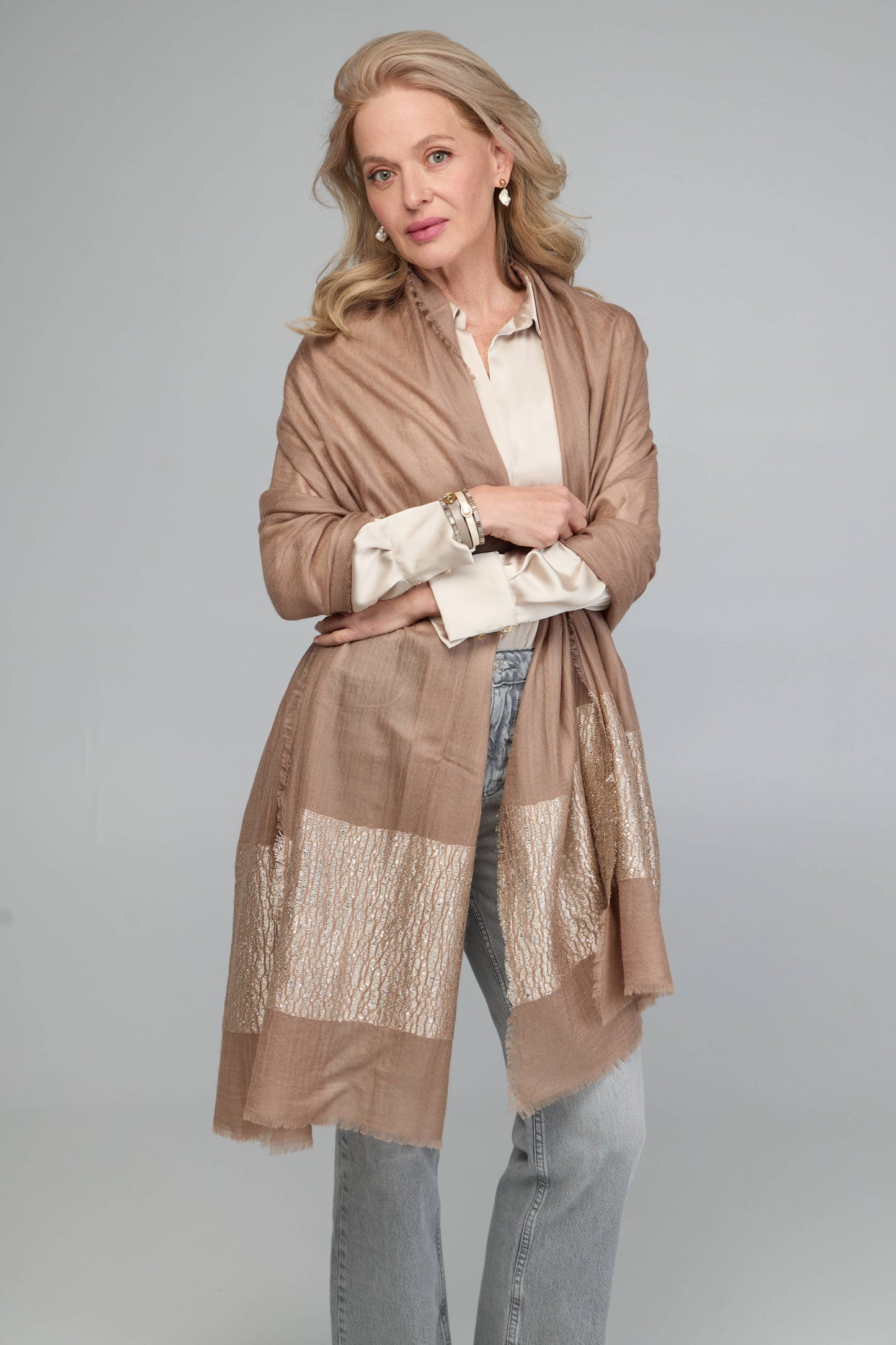 Embellished Cashmere Wrap