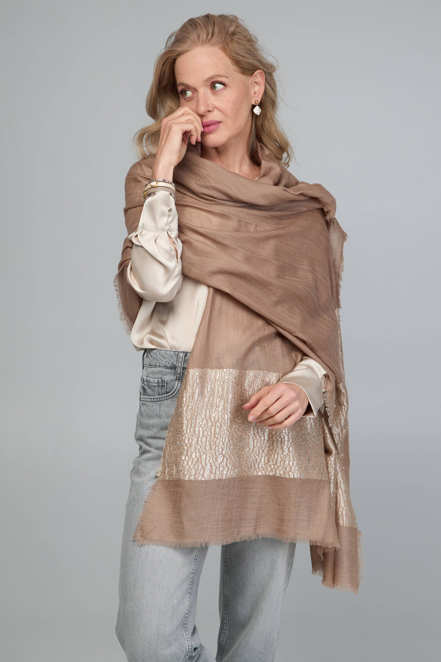 Embellished Cashmere Wrap
