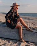 ARUBA Linen Dress in black
