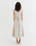 Sleeveless Linen Dress ACADIA in Natural melange